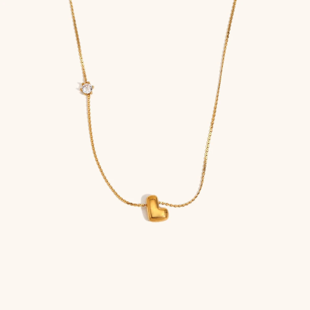 Sparkling Zircon Initial Necklace – Waterproof 18K Gold Plated Necklace | Ezra Gems