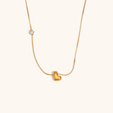 Sparkling Zircon Initial Necklace – Waterproof 18K Gold Plated Necklace | Ezra Gems