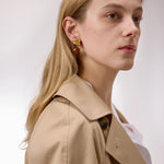 Vintage Resin Drop Earrings – Waterproof 18K Gold Plated Earrings | Ezra Gems