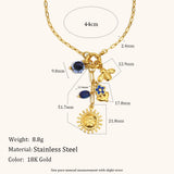 Sun Bee Fish Charm Necklace – Waterproof 18K Gold Plated Necklace | Ezra Gems