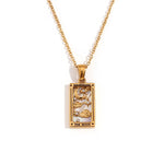 Tarot Card Pendant Necklace – Waterproof 18K Gold Plated Necklace | Ezra Gems