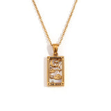 Tarot Card Pendant Necklace – Waterproof 18K Gold Plated Necklace | Ezra Gems