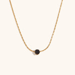 Mini Cubic Zirconia Pendant Necklace – Waterproof 18K Gold Plated Necklace | Ezra Gems