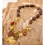 Resin Bead Sun Charm Necklace – Waterproof 18K Gold Plated Necklace | Ezra Gems