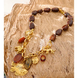 Resin Bead Sun Charm Necklace – Waterproof 18K Gold Plated Necklace | Ezra Gems