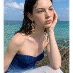 Colorful Resin Fish Drop Earrings – Waterproof 18K Gold Plated Earrings | Ezra Gems