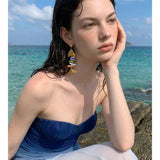 Colorful Resin Fish Drop Earrings – Waterproof 18K Gold Plated Earrings | Ezra Gems