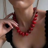 Dopamine Resin Bead Necklace – Waterproof 18K Gold Plated Necklace | Ezra Gems