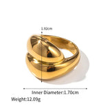 Zircon Shell Chubby Dome Ring – Waterproof 18K Gold Plated Ring | Ezra Gems