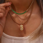 Constellation Square Pendant Necklace – Waterproof 18K Gold Plated Necklace | Ezra Gems