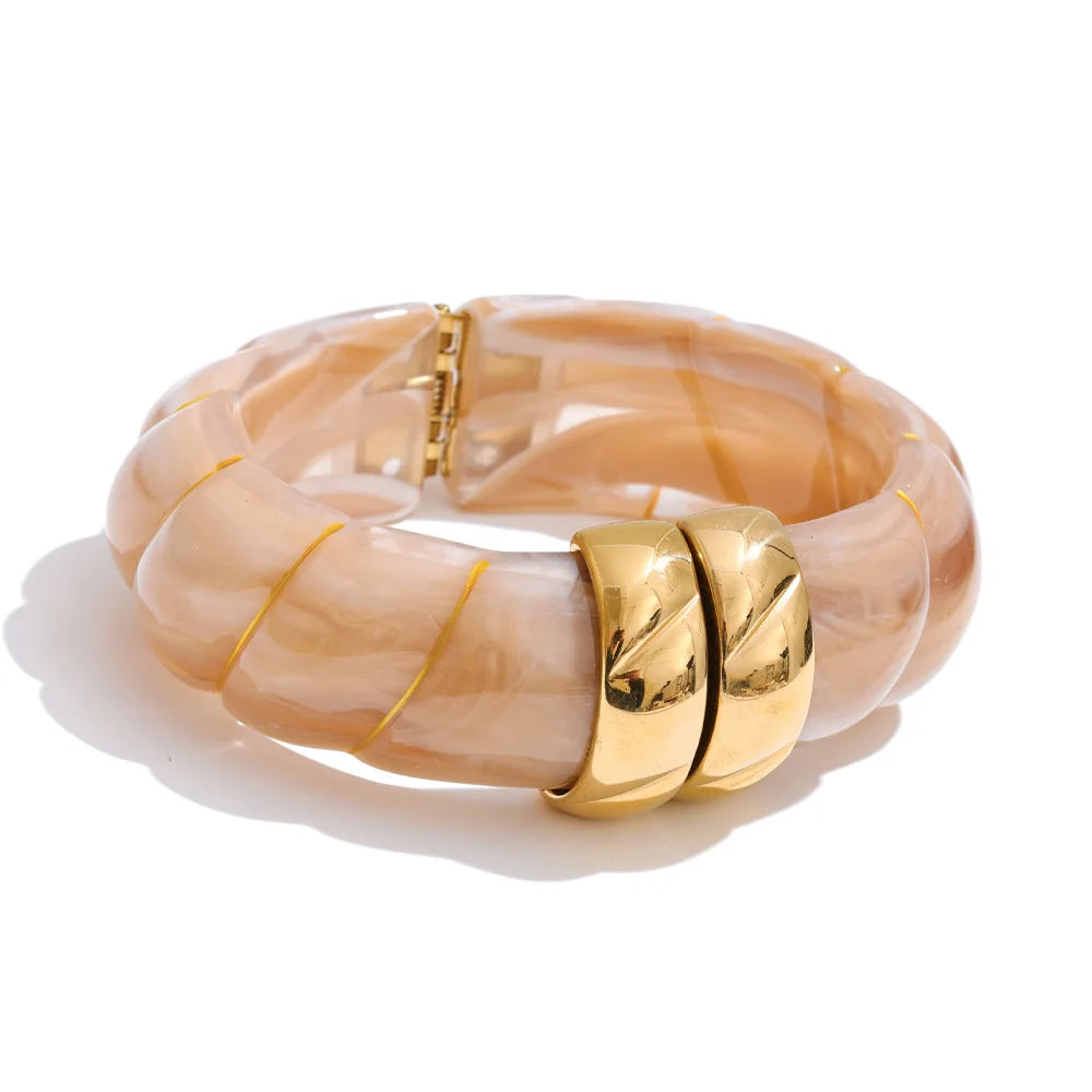 Resin Wide Statement Bangle