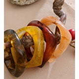 Thick Resin Cuff Bangle Bracelet