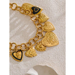 Heart Charm Pendant Necklace – Waterproof 18K Gold Plated Necklace | Ezra Gems