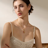 Charm Pendant Necklace with Heart & Chili