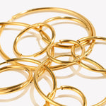 Minimalist Round Loop Hoop Earrings – Waterproof 18K Gold Plated Earring | Ezra Gems