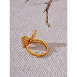 Butterfly Shell Ring - Natural Inlay Design