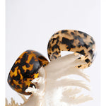 Leopard Print Resin Cuff Bracelet – Waterproof 18K Gold Plated Bracelet | Ezra Gems