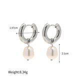 Single Pearl Drop Chain Earrings – Waterproof 18K Gold Plated Earrings | Ezra Gems