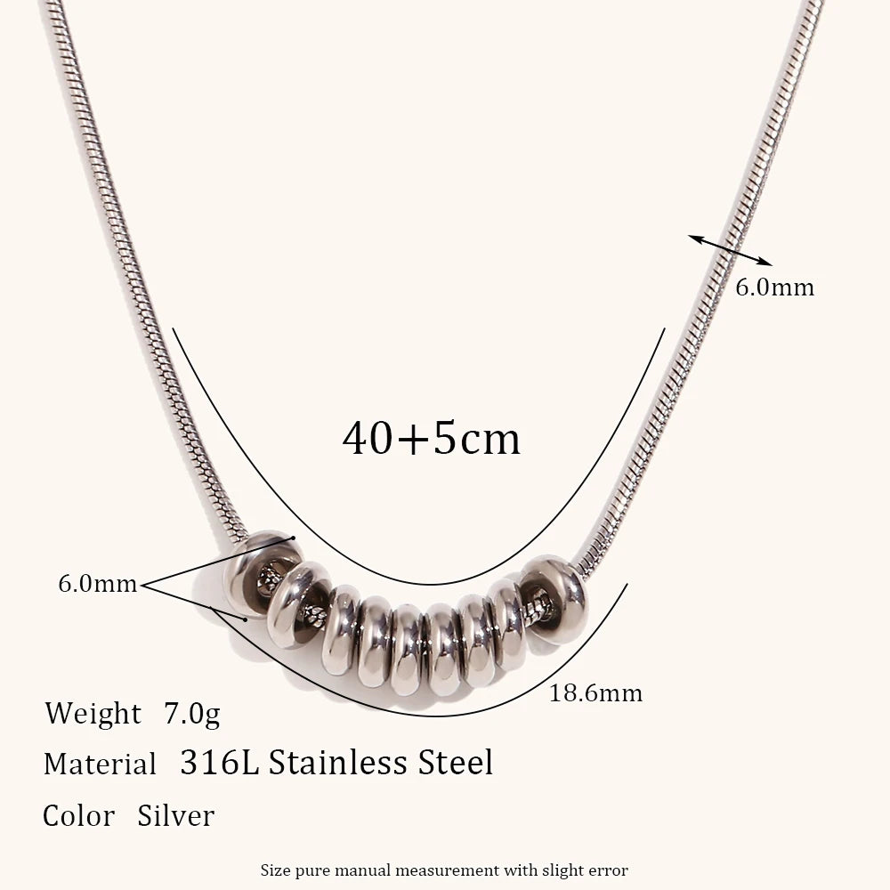 Two-Tone Beans Pendant Necklace