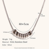 Two-Tone Beans Pendant Necklace