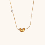 Sparkling Zircon Initial Necklace – Waterproof 18K Gold Plated Necklace | Ezra Gems