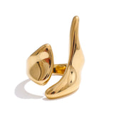 Geometric Cast Adjustable Ring