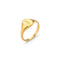 Engraved Wildflower Signet Ring – Waterproof 18K Gold Plated Ring | Ezra Gems
