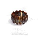 Wide Acrylic Resin Stretch Bangle – Waterproof 18K Gold Plated Bracelet | Ezra Gems
