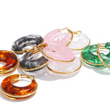 Acetate Chunky Hoop Earrings