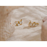 Sparkling Wing Stud Earrings