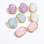 Pastel Candy Resin Stud Earrings – Waterproof 18K Gold Plated Earrings | Ezra Gems