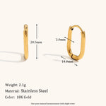 Classic Stainless Steel Hoop Earrings – Waterproof 18K Gold Plated Earrings | Ezra Gems