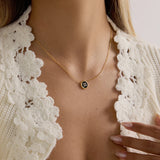 Black and White Crystal Complete 4-piece Jewelry Set