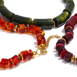 Amber Resin Bead Statement Necklace – Waterproof 18K Gold Plated Necklace | Ezra Gems