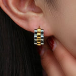 Mini Wrap Line C Hoop Earrings – Waterproof 18K Gold Plated Earrings | Ezra Gems