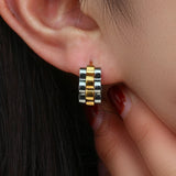 Mini Wrap Line C Hoop Earrings – Waterproof 18K Gold Plated Earrings | Ezra Gems