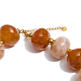 Chunky Resin Round Bead Necklace – Waterproof 18K Gold Plated Necklace | Ezra Gems