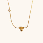 Sparkling Zircon Initial Necklace – Waterproof 18K Gold Plated Necklace | Ezra Gems