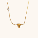 Sparkling Zircon Initial Necklace – Waterproof 18K Gold Plated Necklace | Ezra Gems