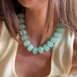 Dopamine Resin Bead Necklace – Waterproof 18K Gold Plated Necklace | Ezra Gems
