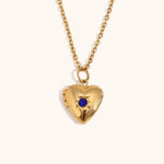 Birthstone Box Pendant Necklace – Waterproof 18K Gold Plated Necklace | Ezra Gems