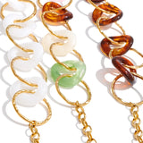 Resin Acrylic Round Statement Necklace – Waterproof 18K Gold Plated Necklace | Ezra Gems