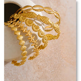 Ocean Charm Cuff Bracelet