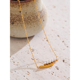 Pearl Leaf Pendant Necklace