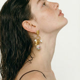 Ceramic Flower Drop Earrings
