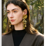 Flower Tassel Drop Earrings