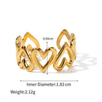 Mixed Link Open Stacking Ring – Waterproof 18K Gold Plated Ring | Ezra Gems
