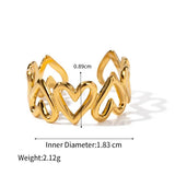 Mixed Link Open Stacking Ring – Waterproof 18K Gold Plated Ring | Ezra Gems