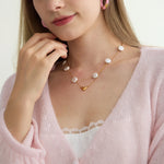 Pearl Heart Necklace Set – Waterproof 18K Gold Plated Jewelry Set | Ezra Gems
