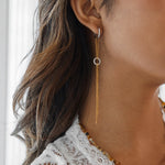 Long Gold Tassel Earrings – Waterproof 18K Gold Plated Earrings | Ezra Gems